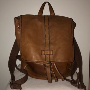 FOSSIL unisex large leather backpack